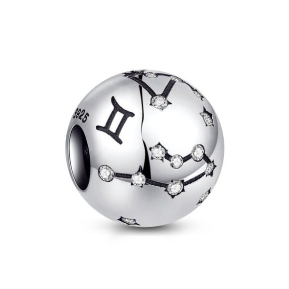 new Gemini (05/21 - 6/21) Zodiac Sign Charm * .925 silver jewelry - Picture 1 of 6